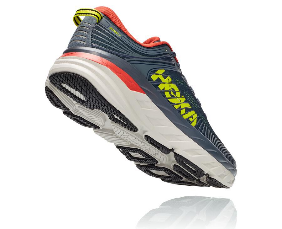 Tenis Hoka One One Hombre Azul Marino - Bondi 7 - PYXH29184